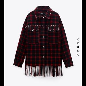Studded Fringe Overshirt/ Shacket